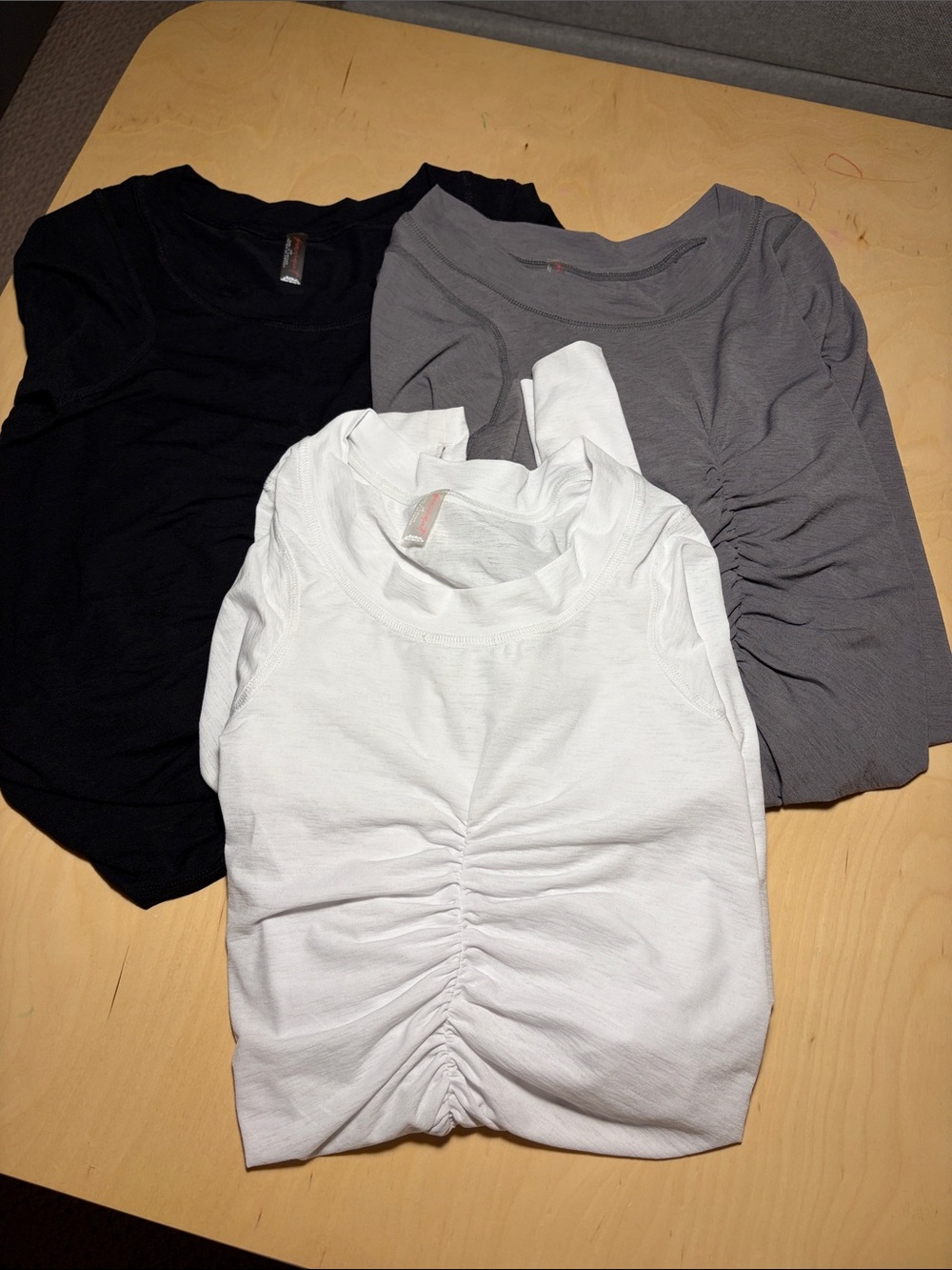 Free People Movement Tempo Rouched UV Protection Long Sleeve Top Set - large